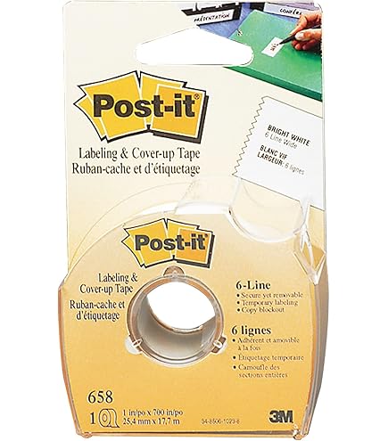 3M Post-it Korrektur- und Abdeckband 658R weiß 25,4 mm x 17,7 m, brev