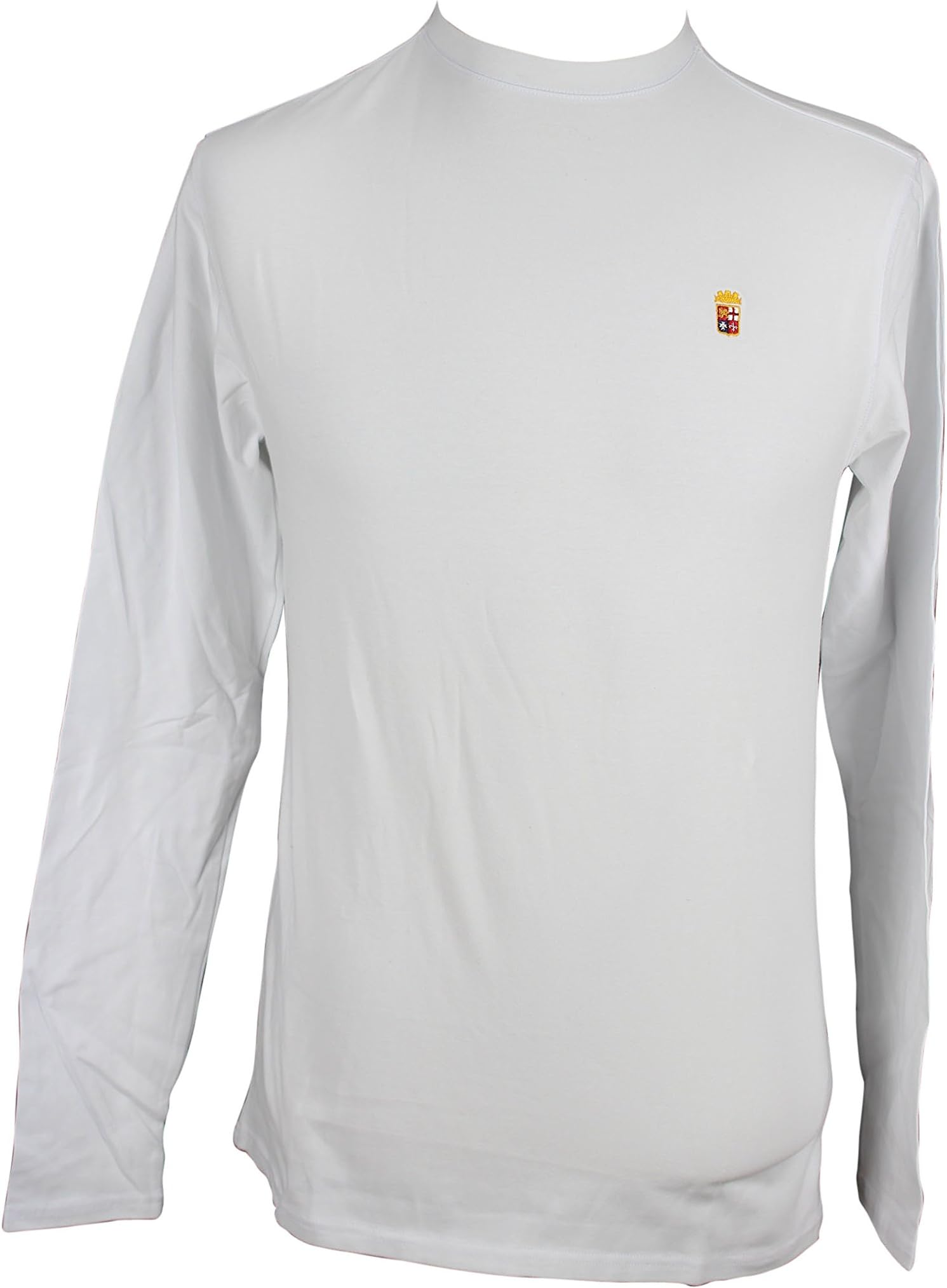Marina Militare Mens Long Sleeve T-Shirt Size L US Regular - White Cotton