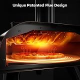 BIG HORN Outdoors 12” Pizza Oven Wood Pellets Portable Stainless Steel Black view 2