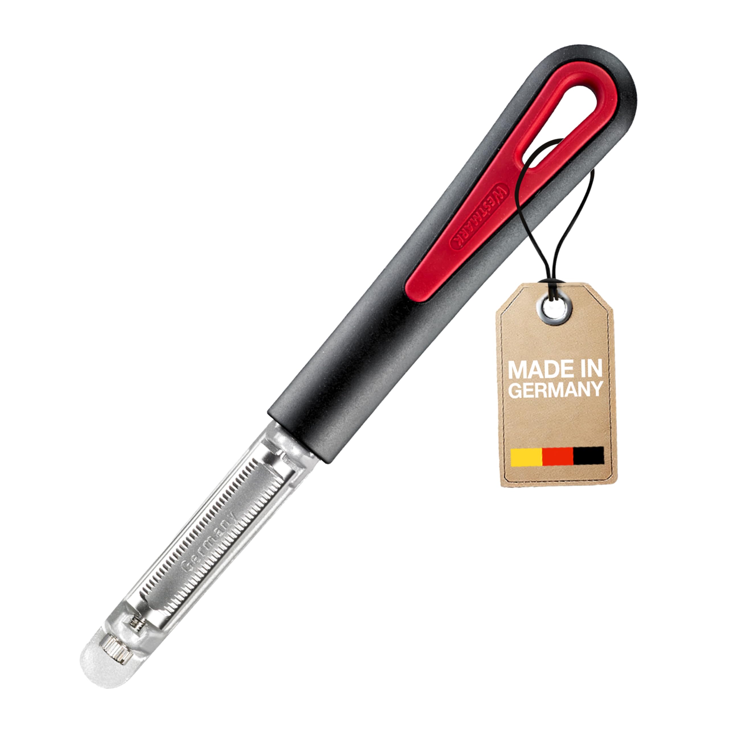 Westmark Fruit Peeler With Serrated Blade, Stainless Steel Blade/Plastic, Tomfix Gallant, Black/Red, 29462270