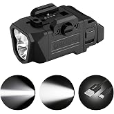 OLIGHT PL X Dual Beams Rechargeable Tactical Rail Mount Flashlight, Black | 22,500 Candela Spotlight, 1,200 Lumens Floodlight, 300 m Distance, Fits for Compact &amp; Full-Size, Fits 1913 &amp; GL Rails, IPX7