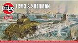 Airfix Vintage Classics LCM3 & Sherman Set A03301V 1:76 88 Parts