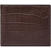 Fossil Men's Derrick Leather RFID-Blocking Bifold with Coin Pocket Wallet