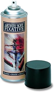 Winsor & Newton ASFIX Artist Soft-Fixativ, Sprühdose, Fixativ das Kohle-, Buntstift- und Pastellzeichnungen schützt, 400 ml