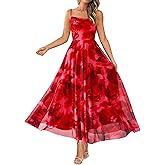 BTFBM Women Summer Floral Maxi Dresses Elegant Spaghetti Strap Dress Printed Party Dress Beach Long Dresses