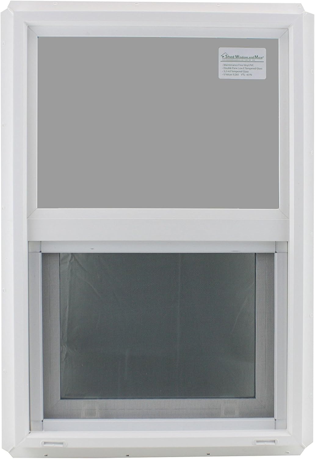Double Pane Window 18" x 27" Tempered Glass Low-E PVC Frame