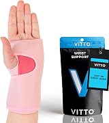VITTO Wrist Support Arthritis Carpal Tunnel Unisex Pink Right Hand L-XL