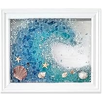 ZANWANXIN Sea Glass Art Kit, DIY Resin Beach Art Kit, DIY