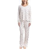 Goodnight Kiss Women's Butter Knit Pajama Set - Long Sleeve Shirt and Pants - Matching PJ's, Max and Relax, Pijamas de Mujer