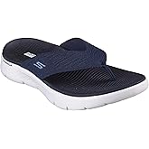 Skechers Women's GO WALK Flex Sandal - Splendor Flip-Flop, Navy, 7