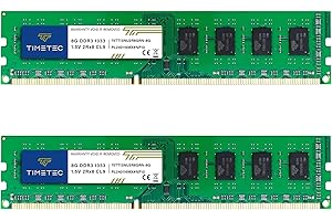 Timetec 16GB KIT(2x8GB) DDR3 1333MHz PC3-10600 Non-ECC Unbuffered 1.5V CL9 2Rx8 Dual Rank 240 Pin UDIMM PC Desktop Computer M
