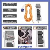 Eurohike 15m Mains Kit 3 UK Sockets 2 USB 2.1A Camping Caravan Hook Up IP44 view 4