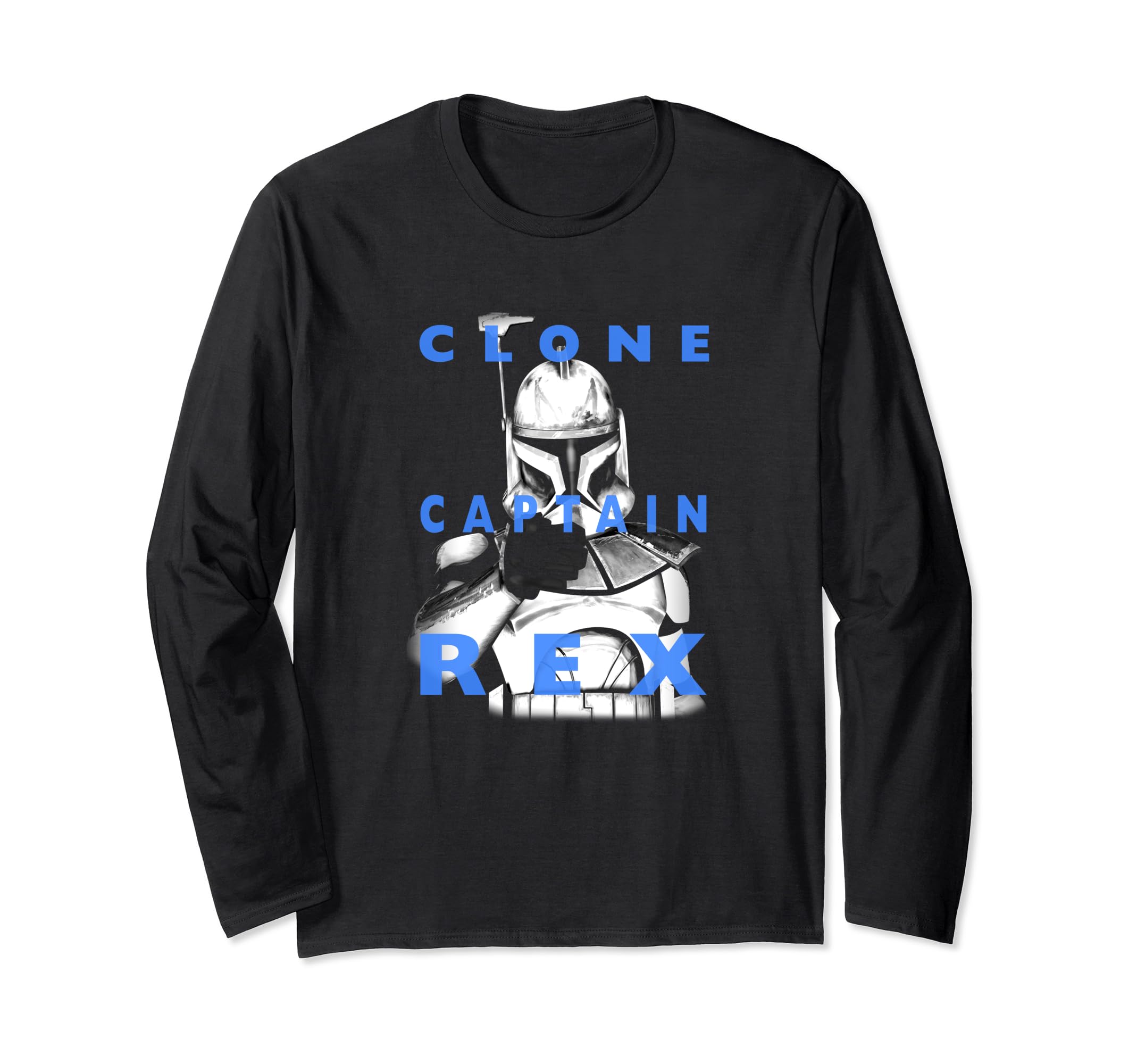 Star Wars: Clone Wars Clone Captain Rex Text Overlay Long Sleeve T-Shirt