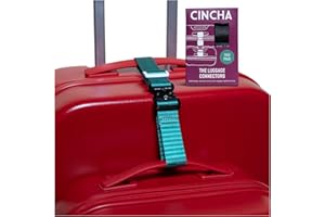 Cincha Add A Bag Luggage Strap Connectors - Connect Multiple Suitcases and Bags - Airport Travel Accessories - As Seen on Shark Tank - 2pcs (Rugby)
