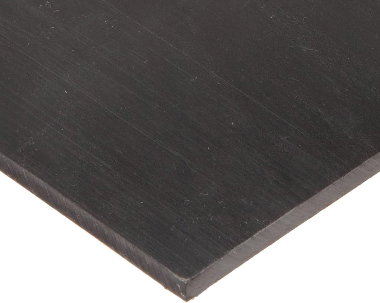 UHMW (Ultra High Molecular Weight Polyethylene) Sheet, Opaque Black, Standard Tolerance, 1/8" Thickness, 24" Width, 48" Length