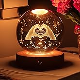 youglatt 3D Crystal Ball Night Light, 16 Colors 4 Modes, Remotely Controlled, Night Light Room Decor, Funny Anniversary Christmas Gifts for Women, Girlfriends, Wives, Daughters