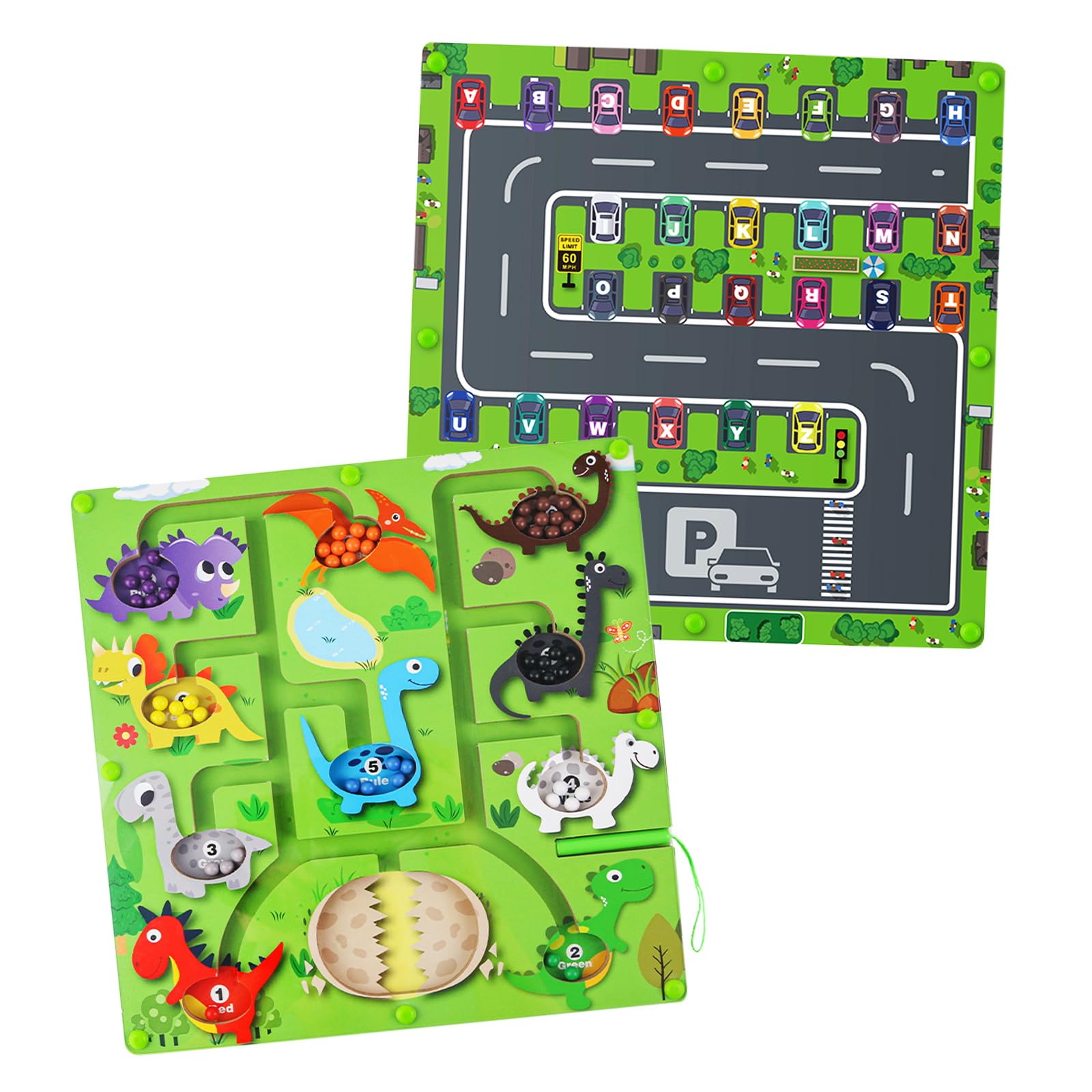 Photo 1 of 2 in 1 Magnetic Color and Number Maze,Magnetic Maze Board for Kids Ages 3-13, Double-Sided Alphabet Counting Game Board for Fine Motor Skills,Magnetic Toys Suitable for Preschool Learning Gifts