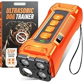 Zahawei Dog Bark Deterrent Devices,Anti Barking Device 3X Ultrasonic Bark Control Device 50ft Range, Rechargeable &amp; Safe Dog Training Tool for Quiet Walks and Peaceful Homes