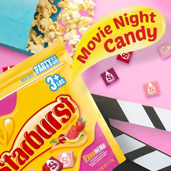 STARBURST, FAVEREDS FRUIT CHEWS CANDY PARTY SIZE BAG, 50 OZ (PACK OF 1)