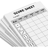 RoundFunny 200 Pack Bunco Score Sheets Large Print 6x9 Inches, Thick Paper Single Sided Score Pads, Ideal Refill for Bunco Game Kit, Party Supplies, Game Night Accessories