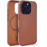 Bobos Nappa Leather Case for iPhone 16 Pro (6.3”) – Slim Fit MagSafe Case with Camera Control Button | Premium Protective Cover for Apple iPhone 16 Pro Brown