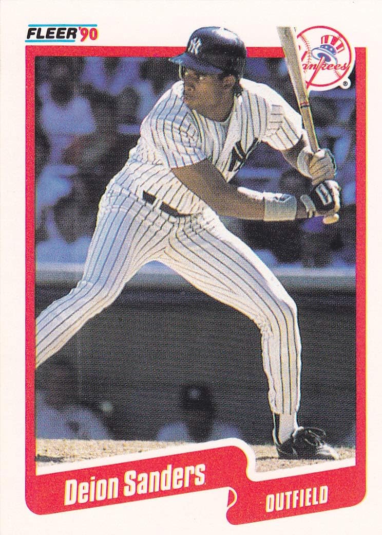 1990 FLEER DEION SANDERS RC ROOKIE CARD at Amazon's Sports