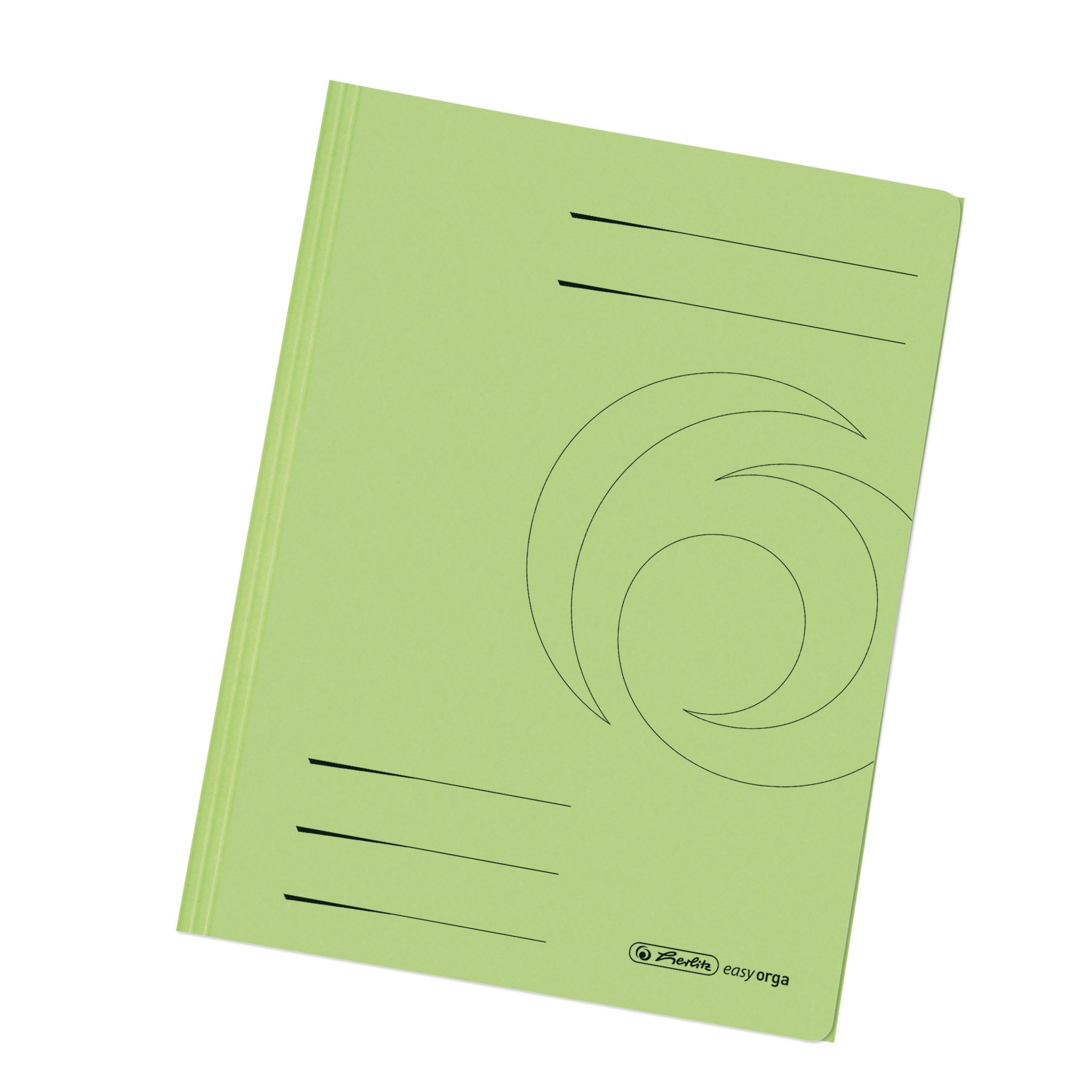 Herlitz A4 Recycled Intense Colour 3-Flap File - Light Green (10 Pieces)
