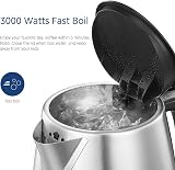 Midea Electric Kettle 3000W 1.7L Stainless Steel LED Indicator Dry Burn Protec view 5