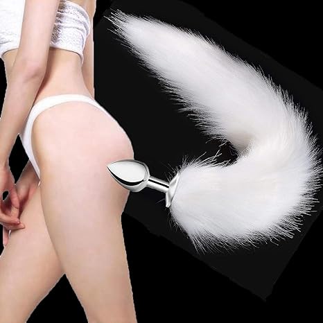 Erotik Analplug Edelstahl mit Fuchsschwanz (Ø25mm, Fetisch Fox Tail Butt plug Sexy Cosplay Anal Dildo Bdsms Sex Spielzeug Für