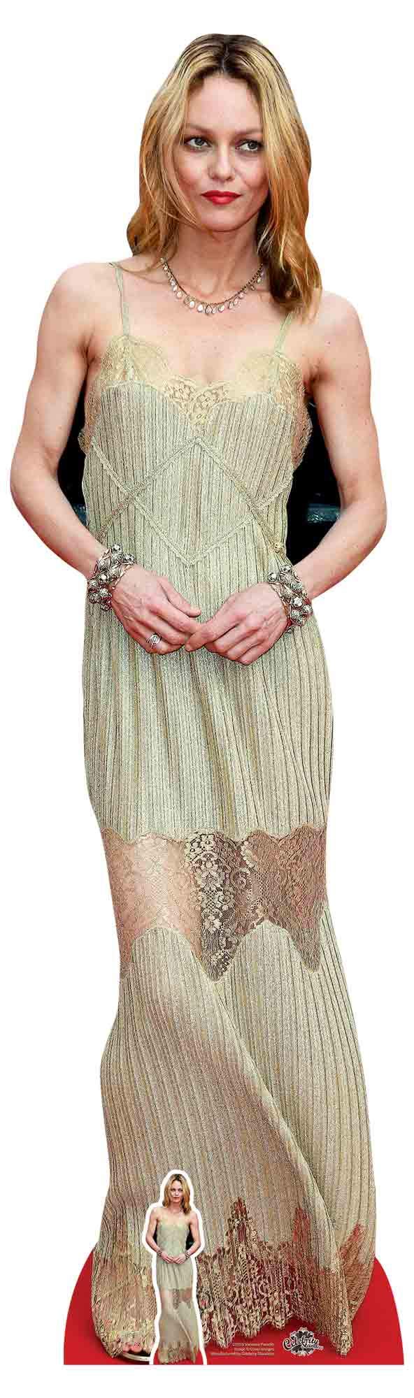 Star Cutouts Ltd CS765 Lifesize Cardboard Free Desktop Cutout of Vanessa Paradis 170cm Tall, Solid, Multi-Colour, Regular