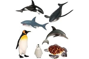 Terra by Battat – Toy Sea Animals – Whale, Dolphin, Penguin, and More – Detailed Ocean Creatures – Realistic Figurines for Sensory Bin – Sea Life Animal Set – 3 Years +