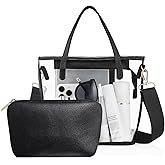 CHICECO Clear Tote Bag for Women, Clear Bag for Stadium Events with Adjustable Straps,Tote bag Purse for Sports Concert Work