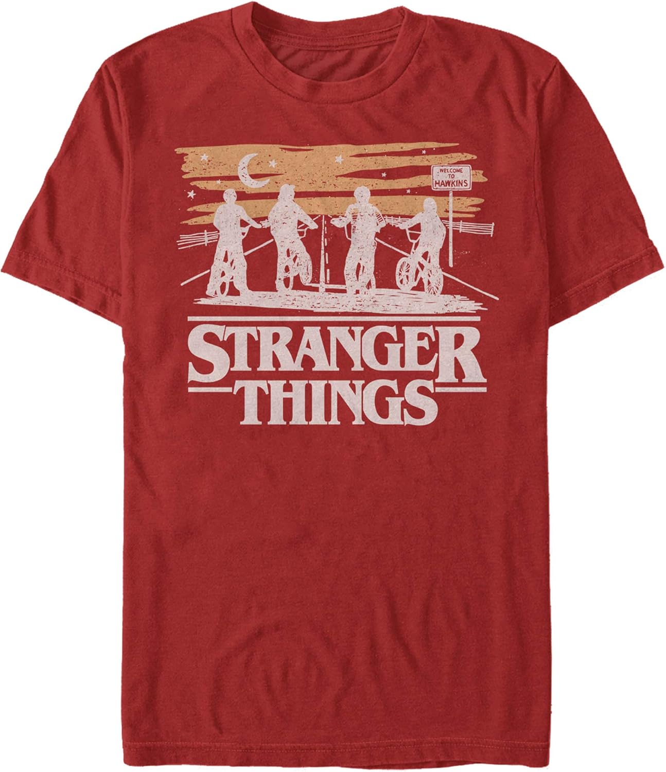 Stranger Things Herren Night Silhouettes T-Shirt : Amazon.de: Bekleidung