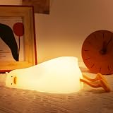 Anywin Lying Flat Duck Night Light – Soft Silicone Lamp, Rechargeable, Timer view 1