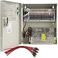 Xenocam 18 Channel 12 Volt DC Output CCTV Distributed Power Supply Box for Security Camera with 18 Pcs. DC Male Pigtail