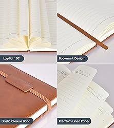 Biuwory Lined Journal Notebook for Women Men,256