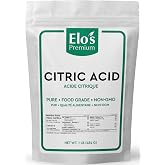 Citric Acid (1LB) by Elo’s Premium |100% All-Natural Food Grade Flavour Enhancer| Packaged In Canada| Used As Household Clean
