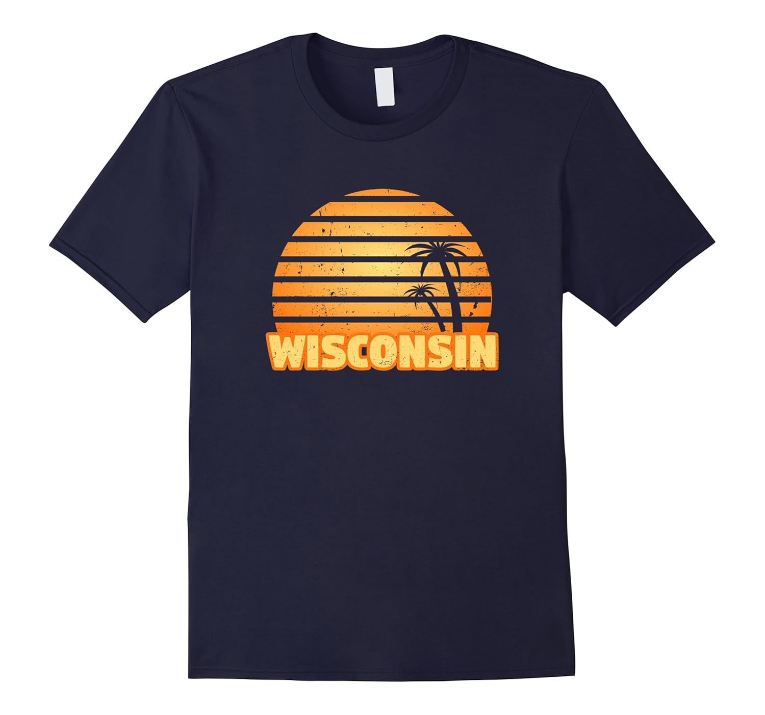 Wisconsin T-Shirt | Funny Tropical Wisconsin Beach Tee-ANZ