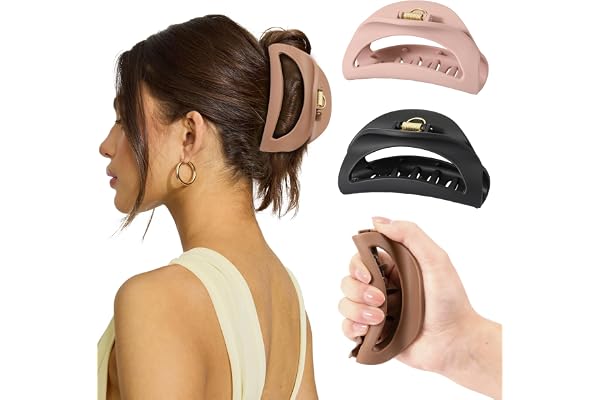 3PCS Cloud Claw Clips for Women, Unsnappable Soft Hair Claws for Lying Down & Driving |Strong Hold Hair Claws for Thick Curly