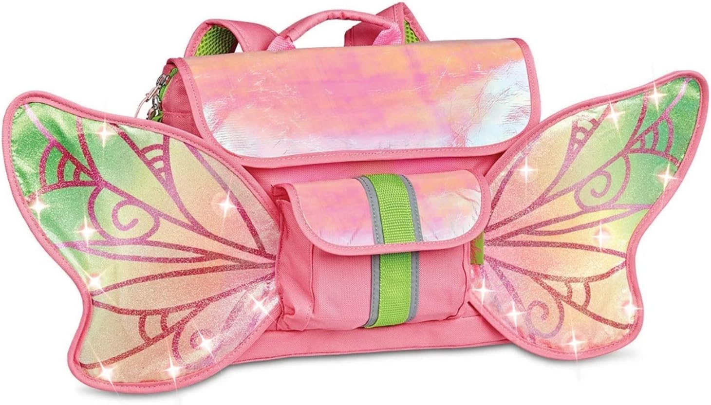 Bixbee Girls' Fairy Flyer Kids Backpack with Light Up Led Wings