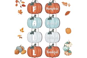 Pinkunn 2 Pcs Thanksgiving Decor for Home Fall Hanging Signs Rustic Wooden Pumpkin Plaque Decorative Farmhouse Hanging Sign Autumn Porch Decoration for Harvest Front Door Home(Retro Color)