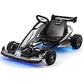 First Ride On 48V Go Kart with Top Speed 15 MPH, Licensed McLaren Drift Kart for Teens 14+ w/Handbrake and 3-Speed Transmission, Electric Go Kart w/Adjustable Seat, Seat Belt, Rubber Tire and LED