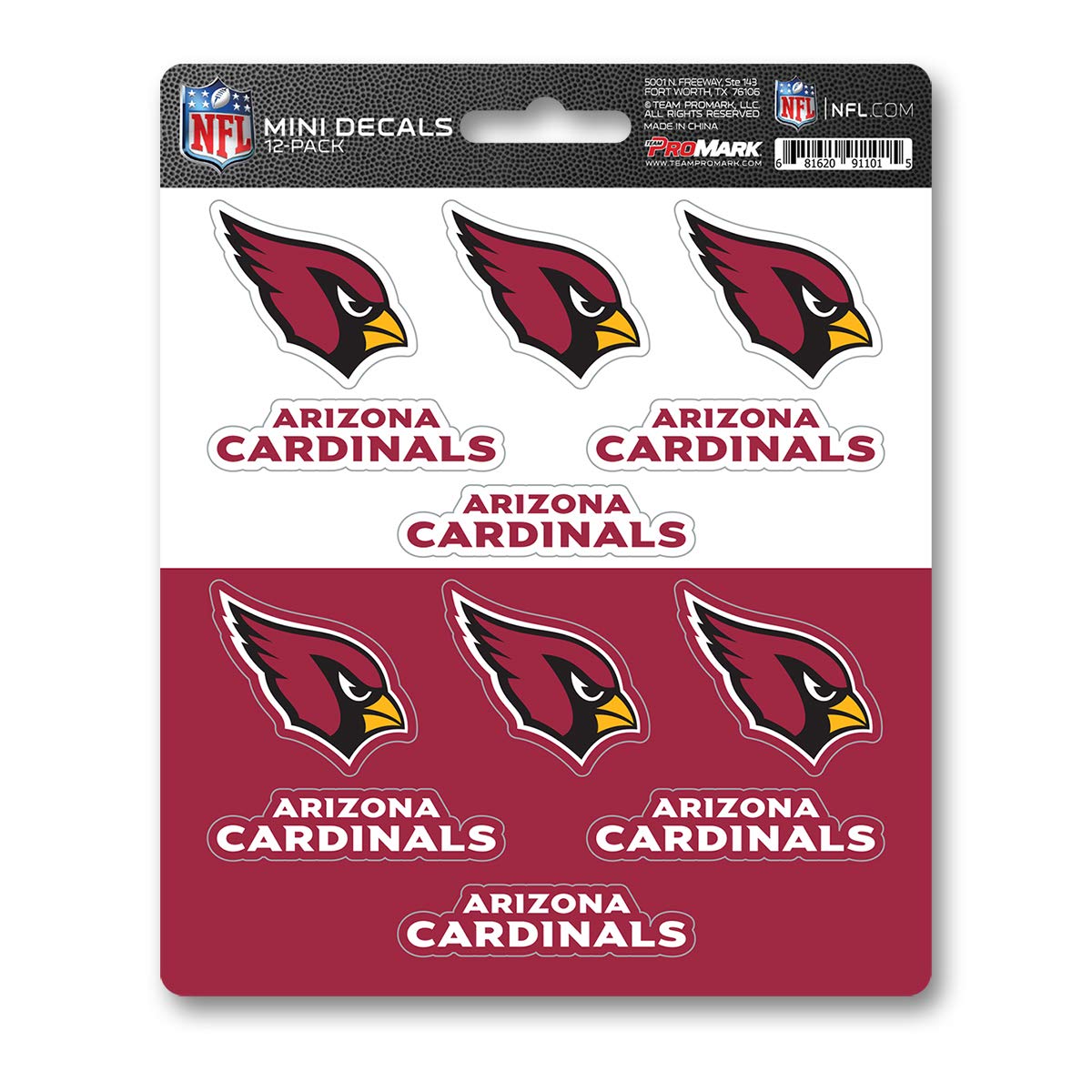 Fanmats NFL Unisex-Teen Decal Set Mini 12 Pack