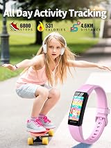 DIGEEHOT Kids Fitness Tracker IP68 Waterproof Heart Rate Sleep Monitor 11 view 2