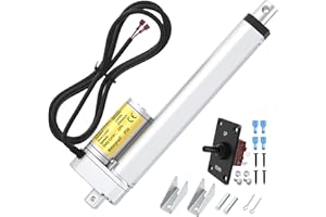 RVMARINEPAT 8 Inch 12v Linear Actuator, 330lb Thrust, High Speed 10mm/s Heavy Duty Linear Motion Actuator 12V with Manual Controller for Industrial Use
