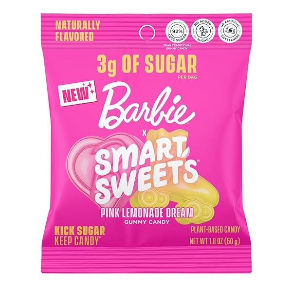 SMARTSWEETS BARBIE PINK LEMONADE DREAM GUMMY CANDY: 1.8OZ...