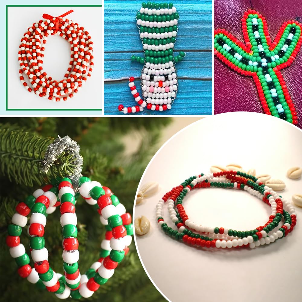 Pony Beads 1100 Pcs,Beads for Jewelry Bracelets Making,Bracelet Bead,Plastic Hair Bead for Braids for Girls for Craft,Gifts for Girls (Multicolored)