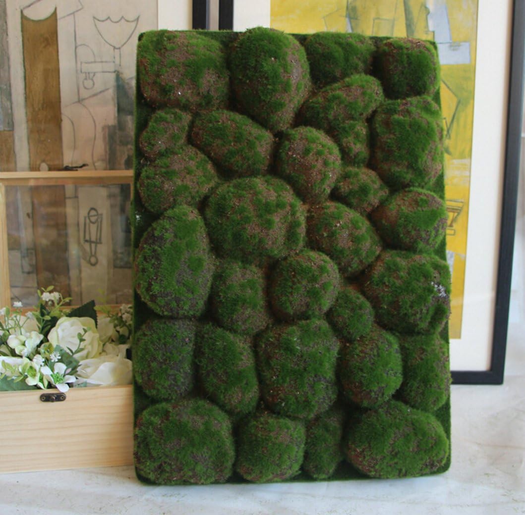 Artificial Moss Panel Faux Moss Mat Fake turf Synthetic Lawn Home Garden Craft Green Decoration (12, Dark Green 30X30cm)