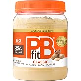 PBfit Classic Peanut Butter Powder 30 Oz, Peanut Spread with 8g Protein | Real Roasted Peanut, Gluten-Free, 60 Calories, Protein Powder, Low Fat, Pantry Staple, Smoothie, Oatmeal