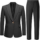 Women's 2 Piece Pant Suit Set Winter Thicken Dressy Business Casual Outfits Professional Blazer Pantsuits Work Office